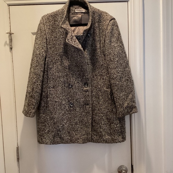 Wool Vintage Tweed Over Peacoat (Size: 11/12) - Picture 1 of 16